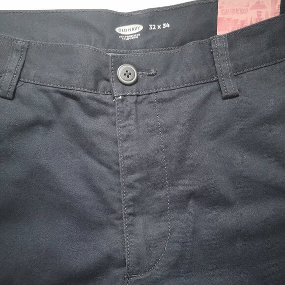 NWT Old Navy Men's Size 32/34 Navy Light Fleece Lined Straight Leg Casual Pants - Picture 10 of 12